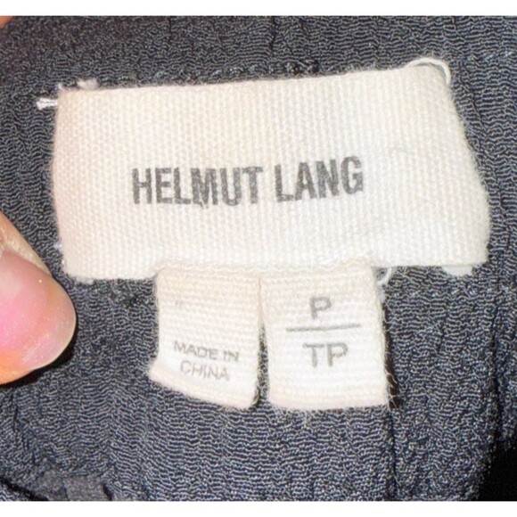 Helmut Lang Heather Shorts Black Pull On Stretch Waist Satin Side Sheer P XS EUC - Picture 11 of 13